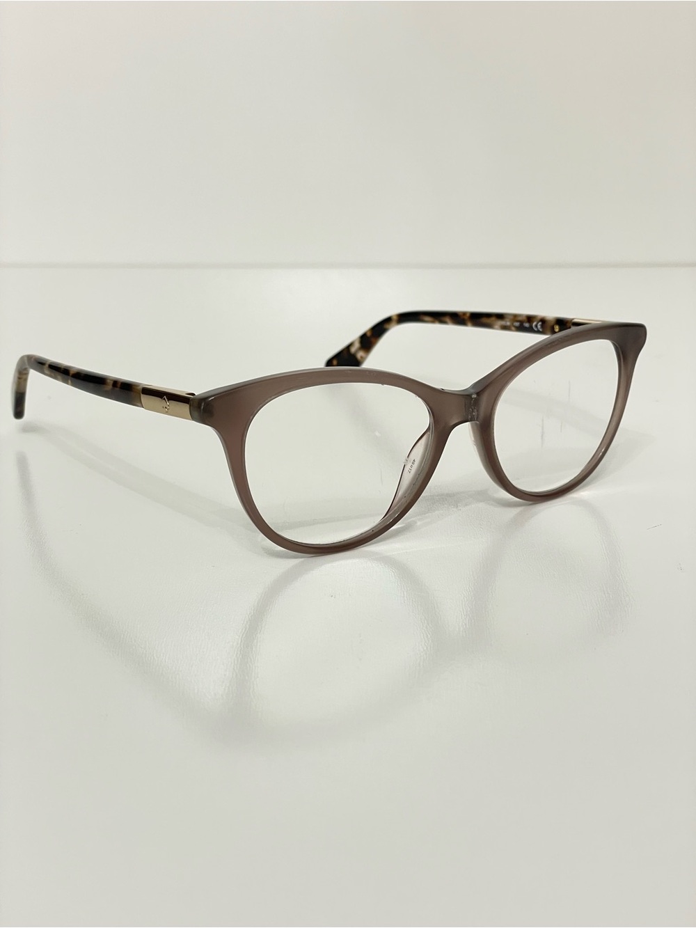 Kate Spade Brown Cat-Eye Frames Tortoise Arms Eyeglasses Minimalist Retro Luxury
